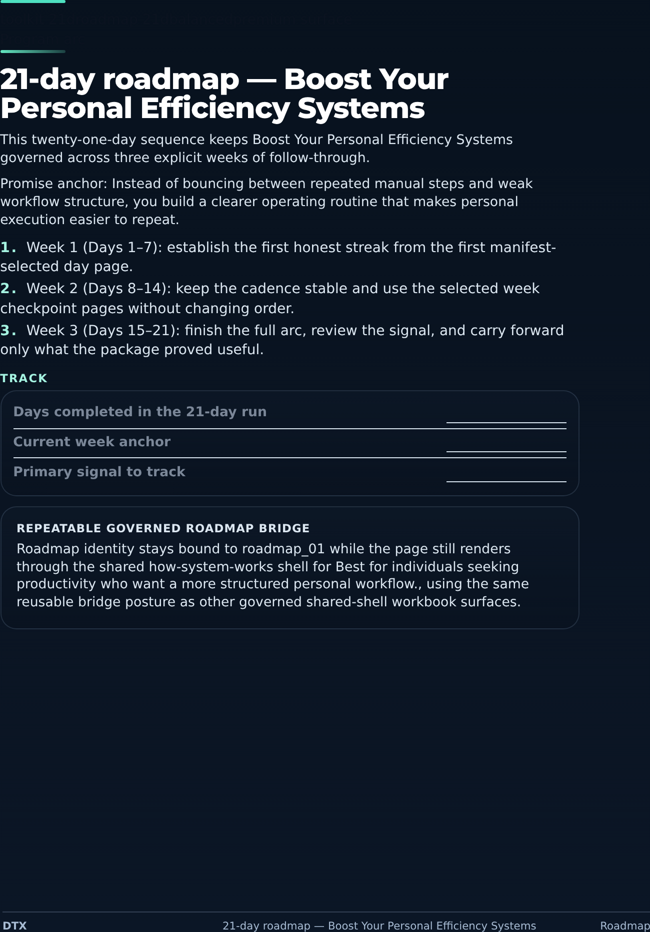 Review & Refine. Check what changed, what still needs adjustment, and how to keep the system usable.