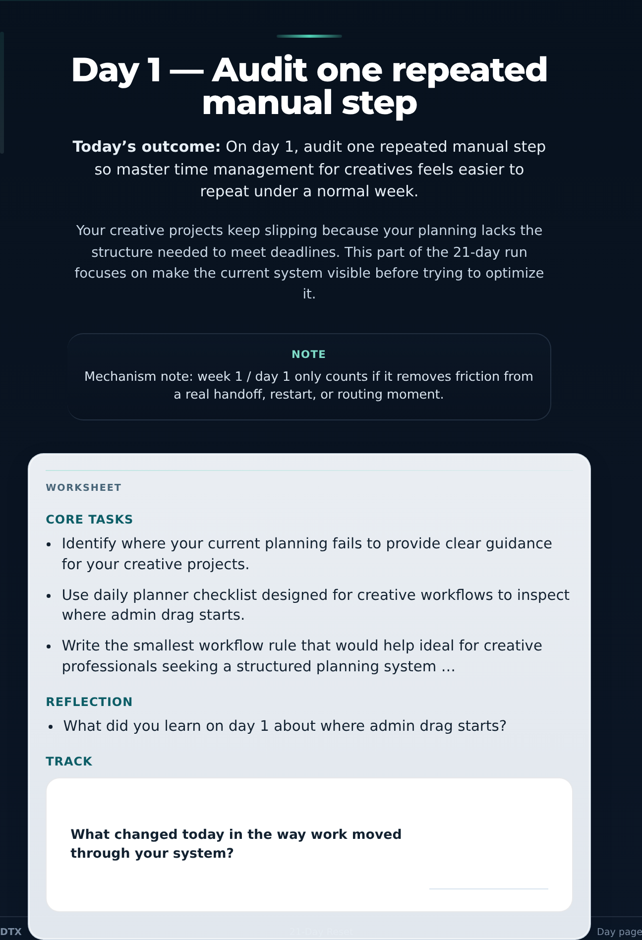 Review & Refine. Check what changed, what still needs adjustment, and how to keep the system usable.