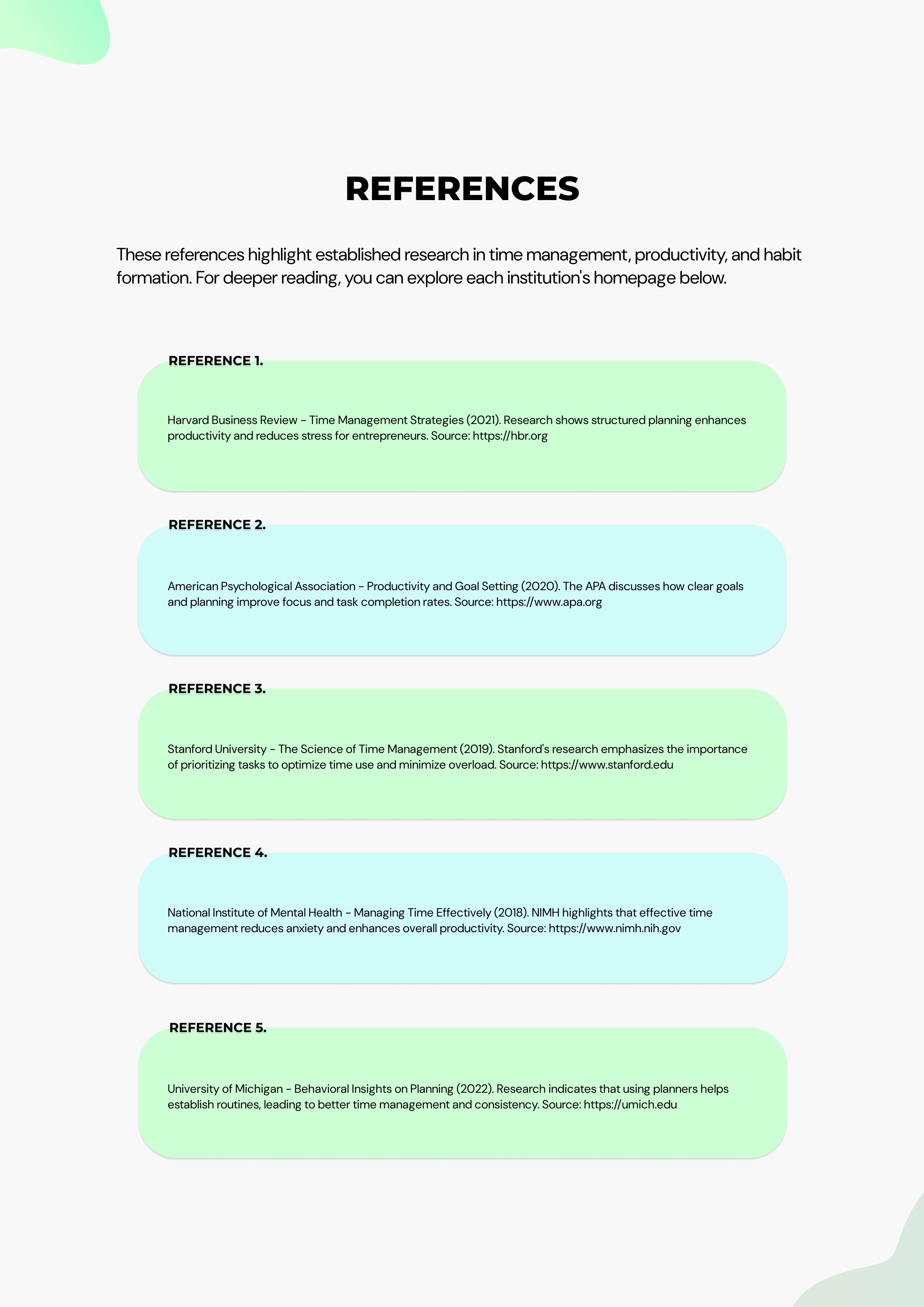 Reference Sheet. Use the reference material while working through the system.